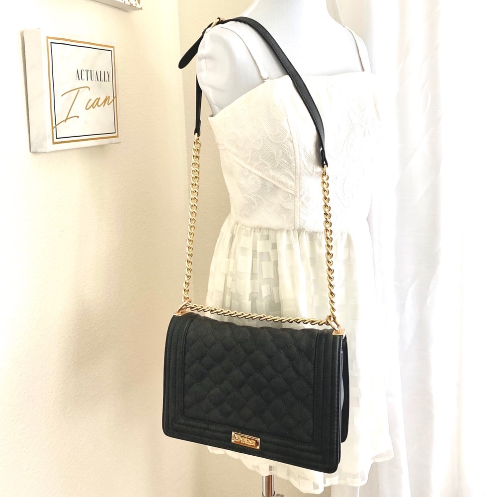 Black/Gray Quilted Handbag by BeBe